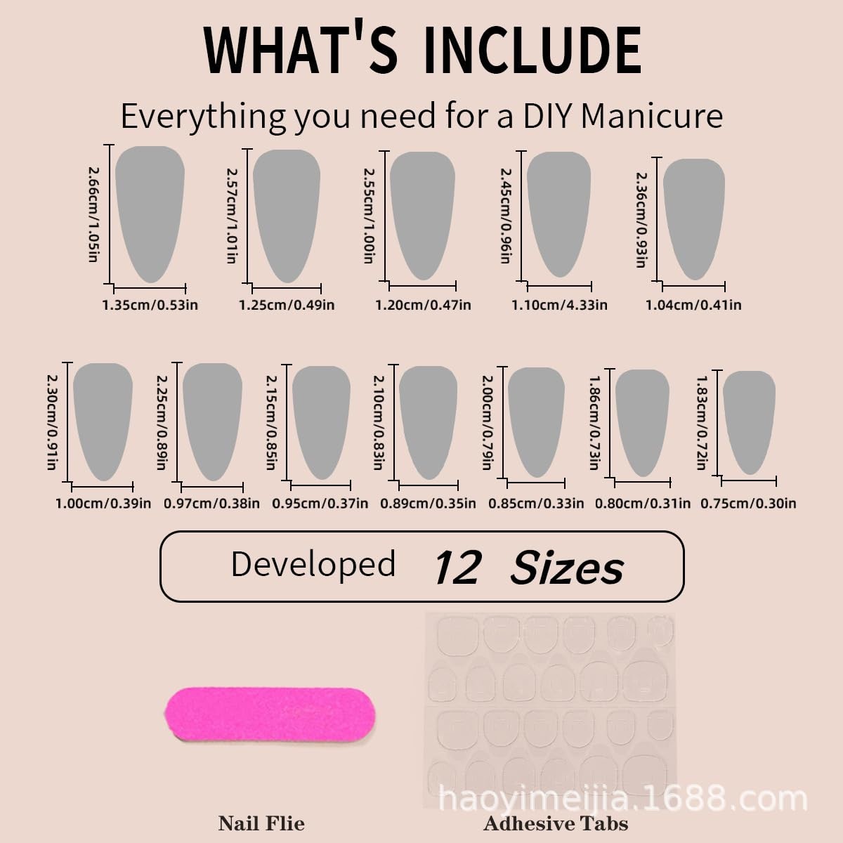 Silver Glitter Press on Nails French Tip Fake Nails Medium Almond False Nail …