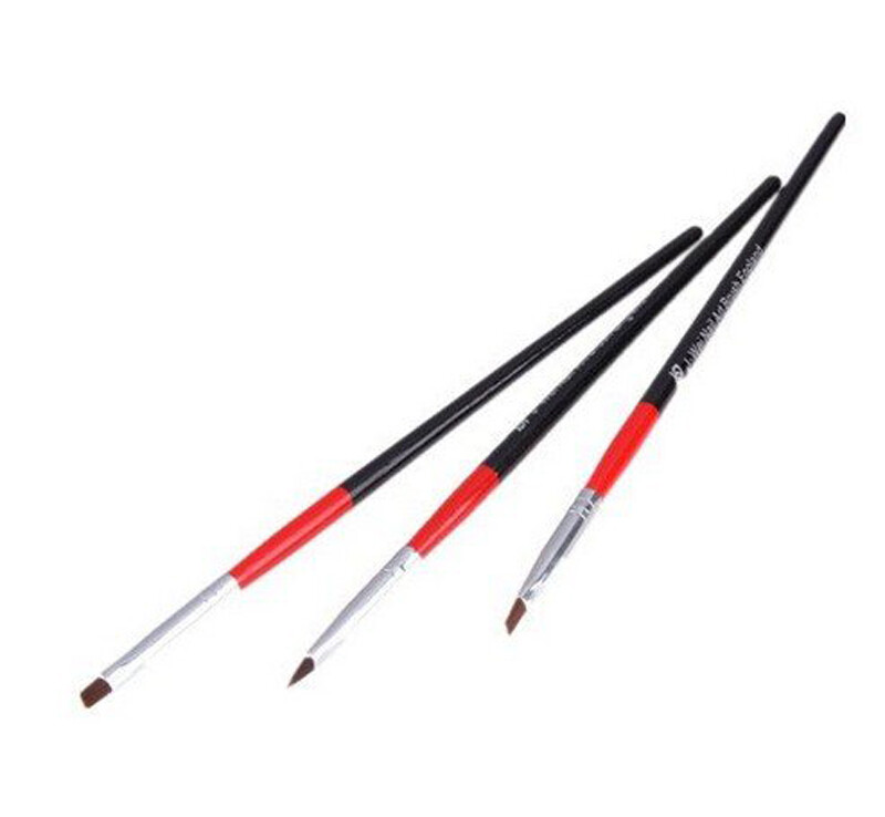 3Pcs Nail Art Dotting Drawing Painting Pen UV Gel Liner Polish Brush Accessories