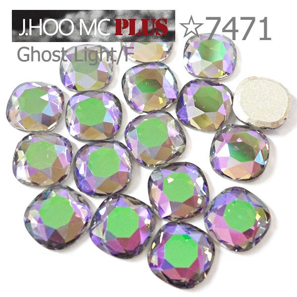 J.HOO Crystal 7471 Cushion Flat Back Rhinestones 10mm Nail Art (6pcs)