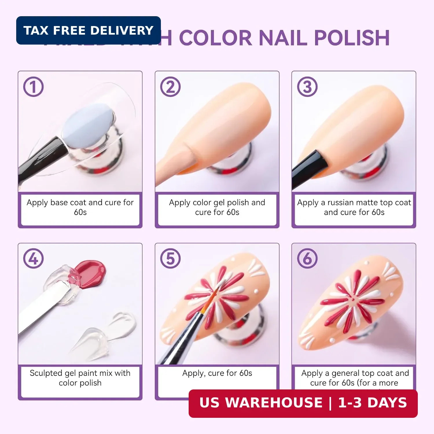 Makartt 3D Gel Nail Art: Clear 3D Painting Gels for Chrome Powder, 3D Sculpting
