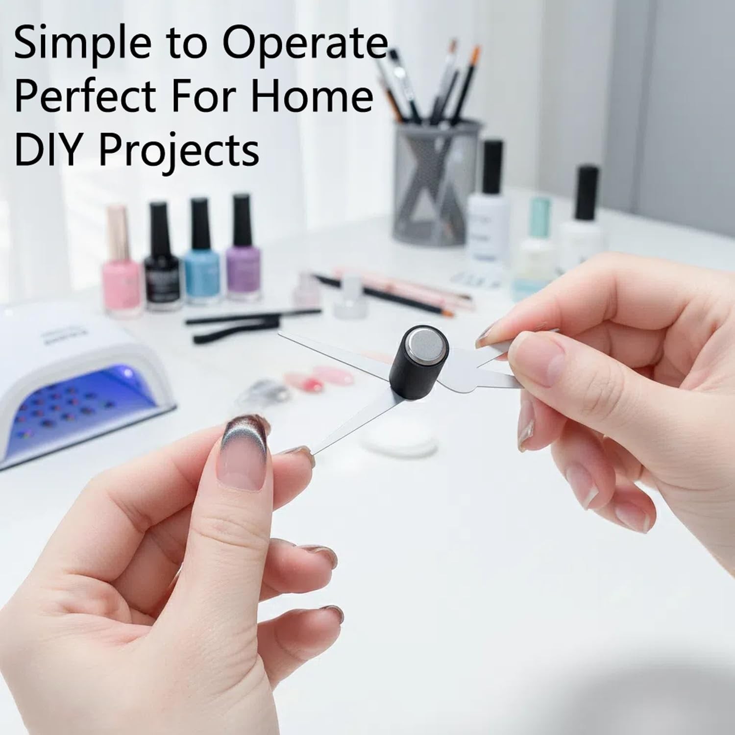 Cat Eye Nail Magnet for Nails Set,Double-head French Effect