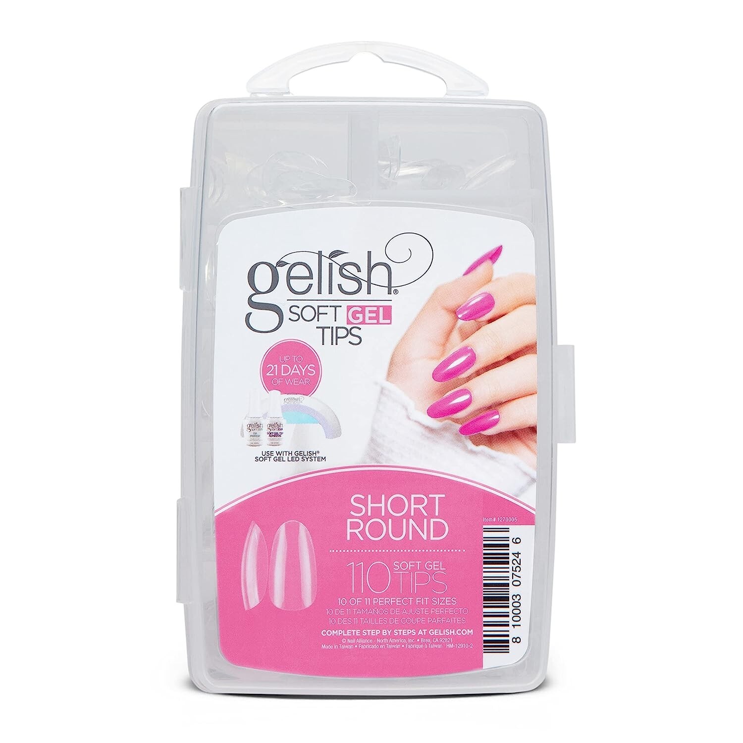 Nail Harmony Gelish Soft Gel Tips Short Round – 110 CT NIB 2023