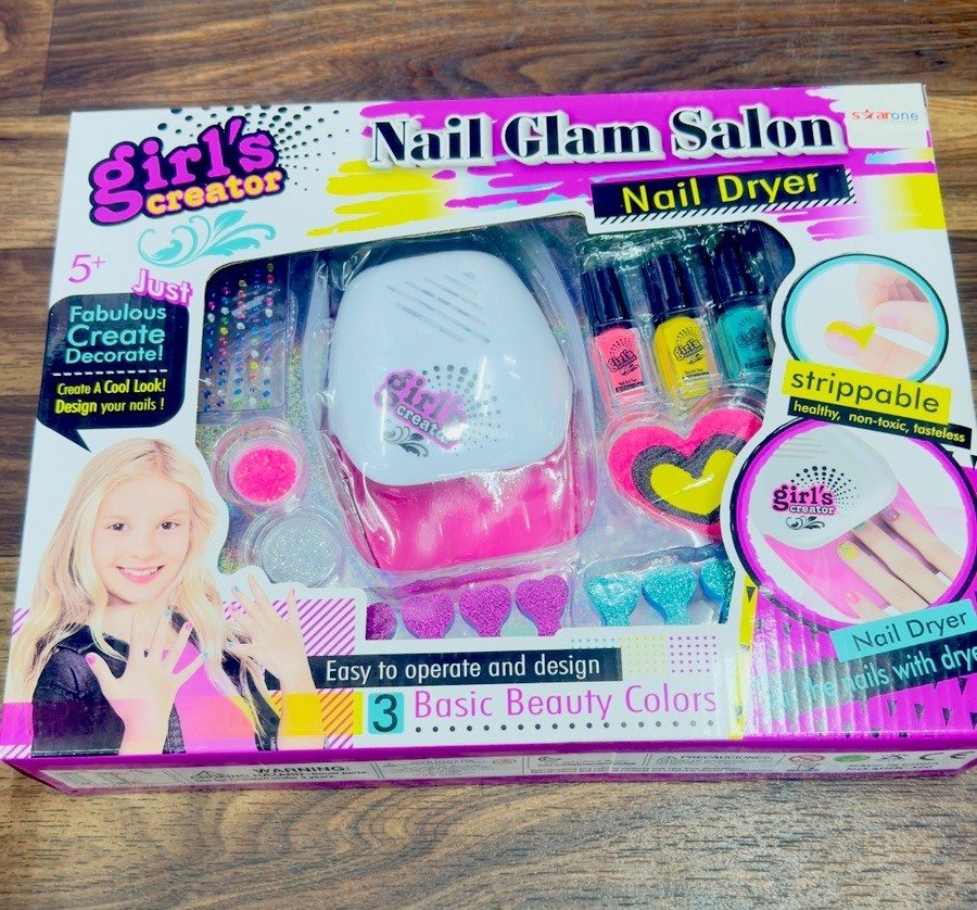 Ultimate Nail Art Studio Kit for Kids 6+ – Fun Polish, Dryer & Creative Stickers