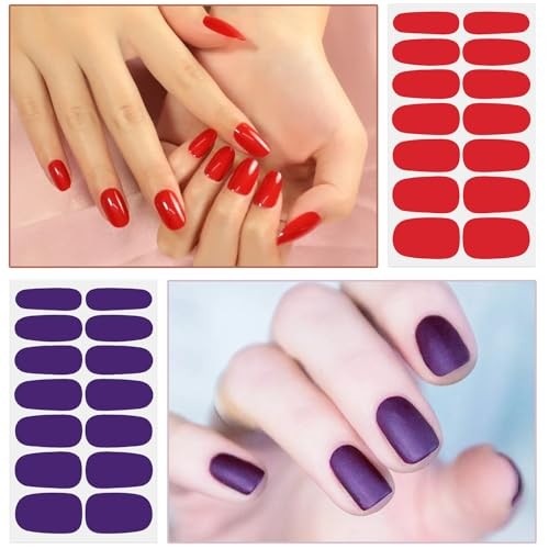 20 Sheets Solid Nail Polish Strips for Women Girls Mix-Color KIT3 Multi-Color