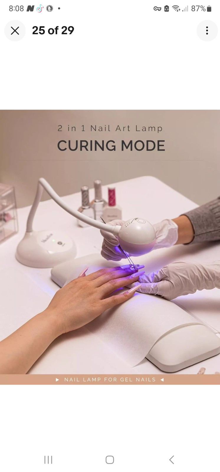 2 In 1 Gel X Lamp Gooseneck Rechargeable UV Light For Gel Nail Polish
