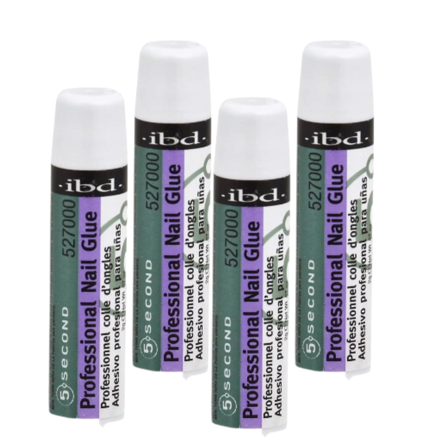 Ibd 5 Second Professional Nail Glue, 0.07 Oz (Pack of 4)