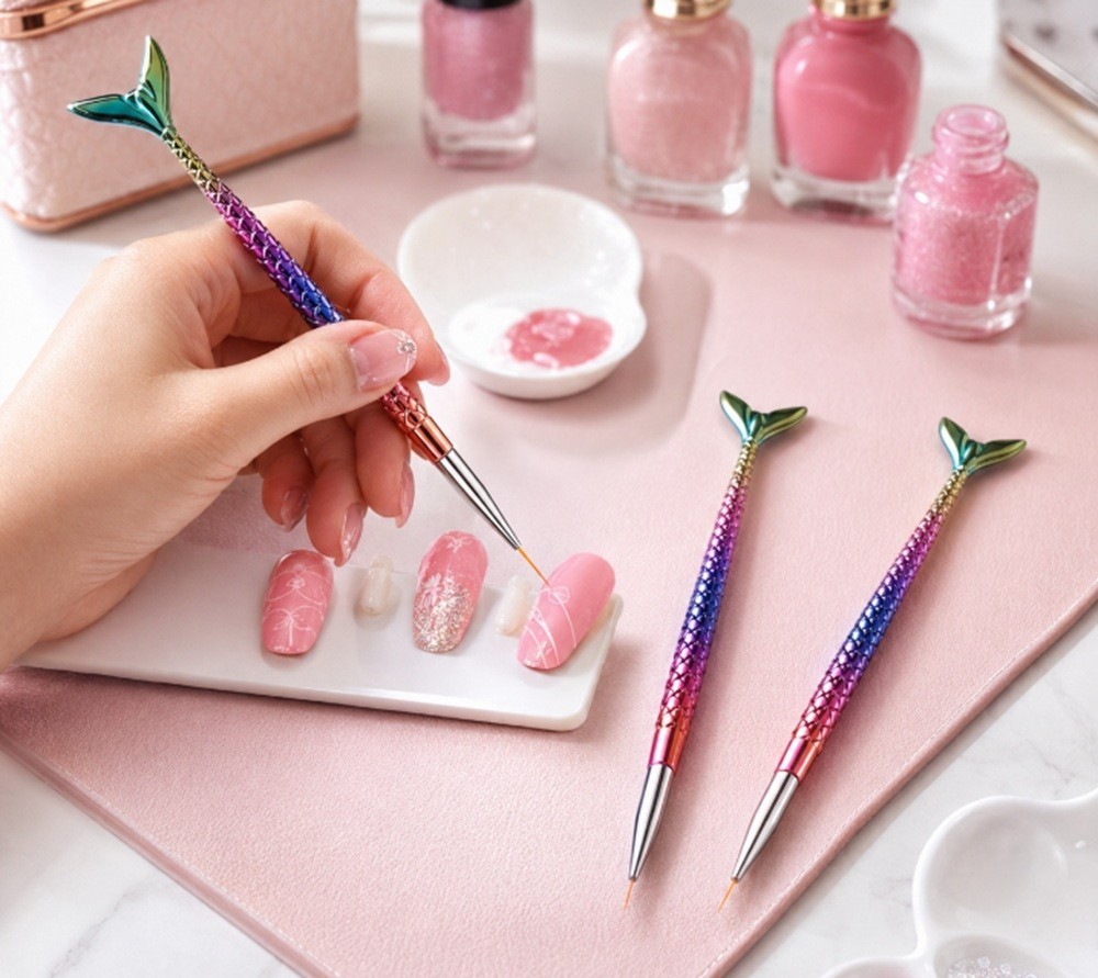 3 Pcs Nail Art Tool Set – Nail Art Pen, Dotting UV Gel Tool, and Liner Brush Set