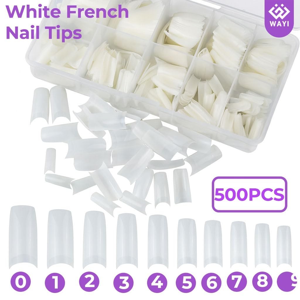 Acrylic Nail Kit with Drill – 58ml Monomer, 4 Color Powders, 1000 French Tips, N