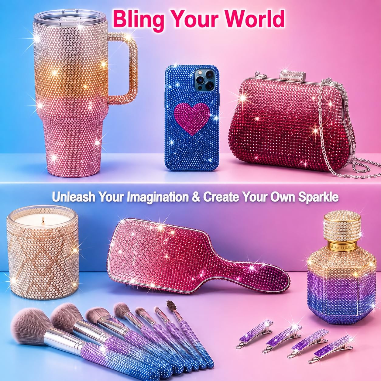 40000Pcs Jelly Rhinestones Bedazzling Kit, 40 Colors 3mm Multicolor Resin Fla…