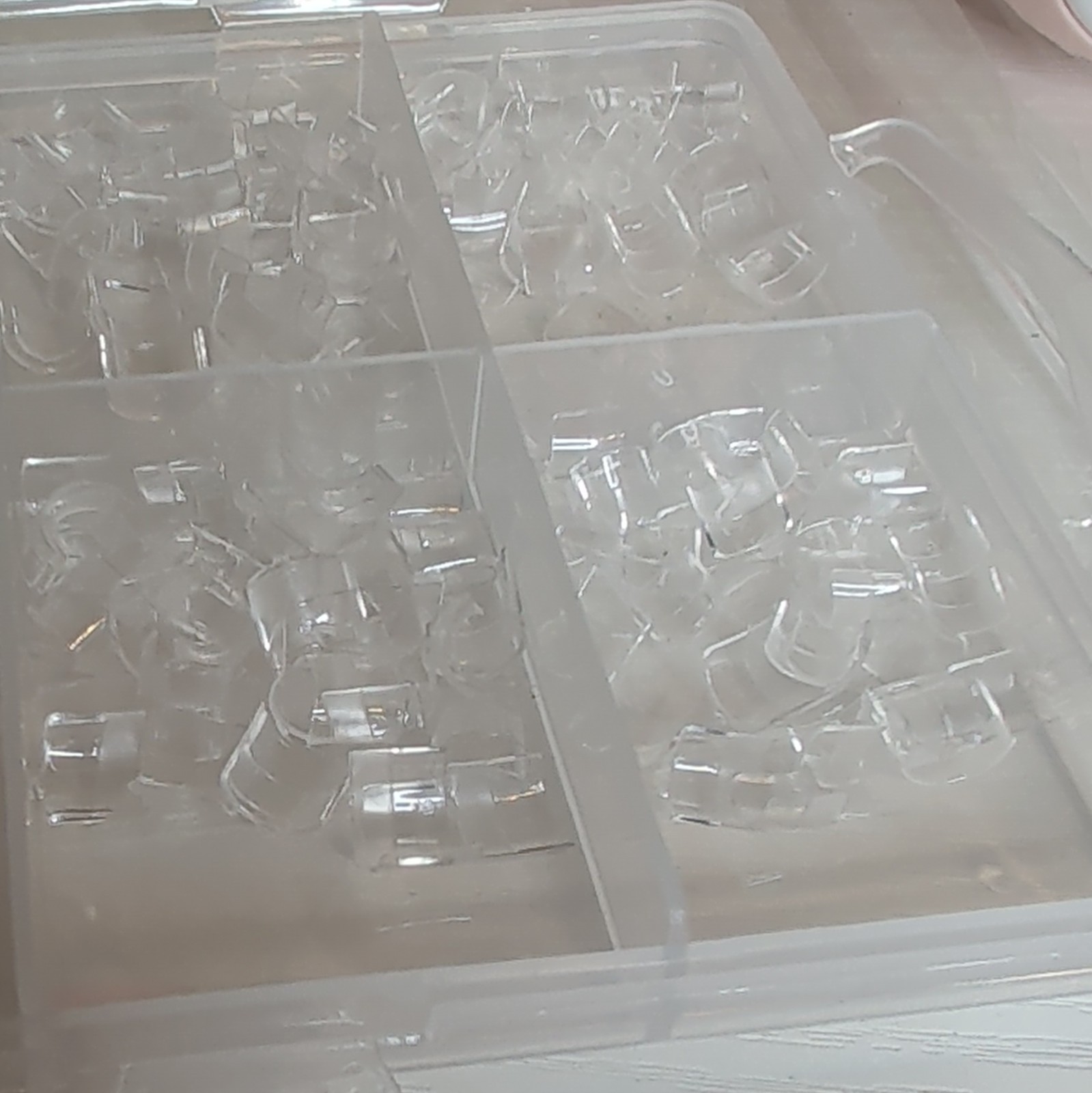 Lifextol Short Clear Square Artificial Toe Nail Tips Plastic Natural