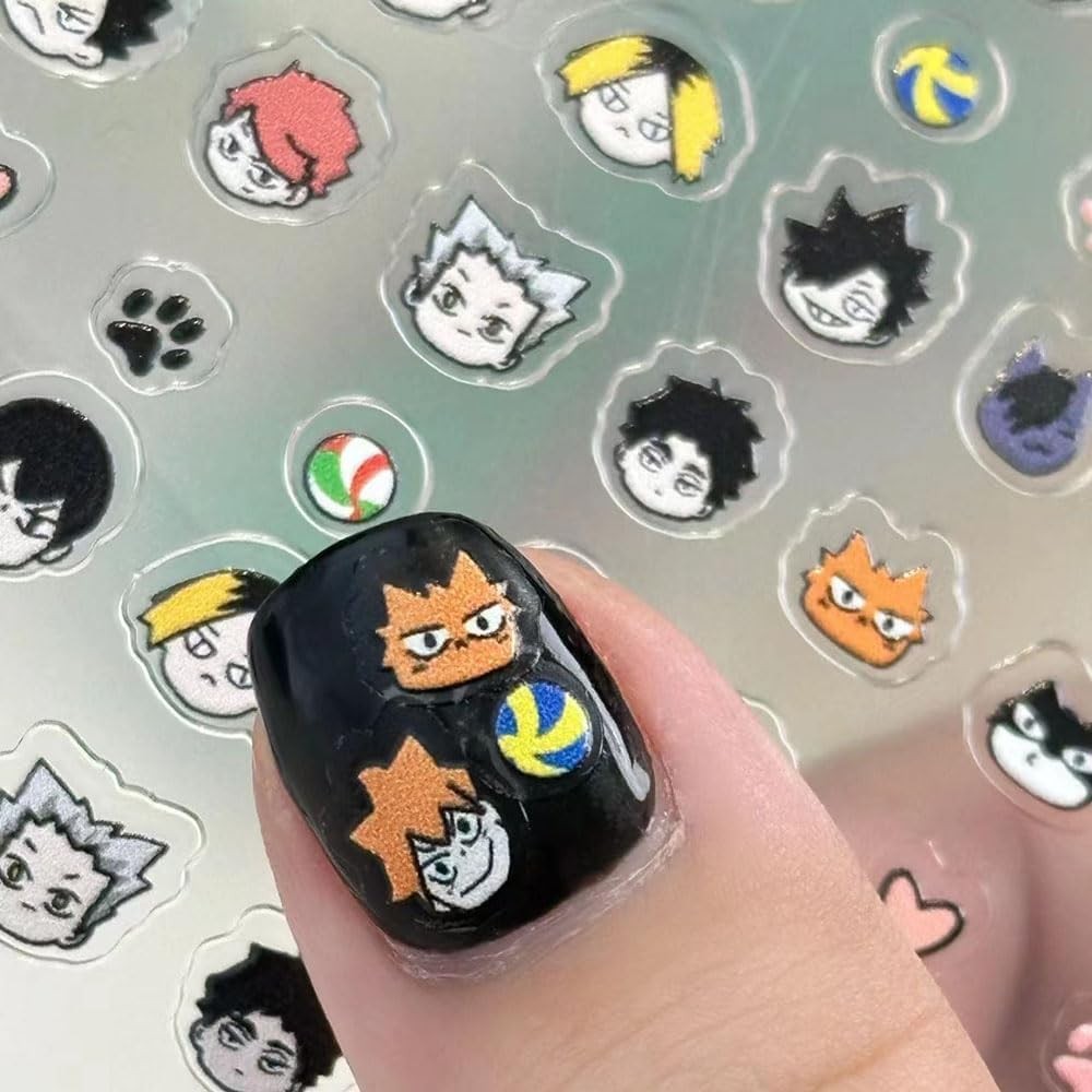 Haikyuu Character Nail Sticker Set