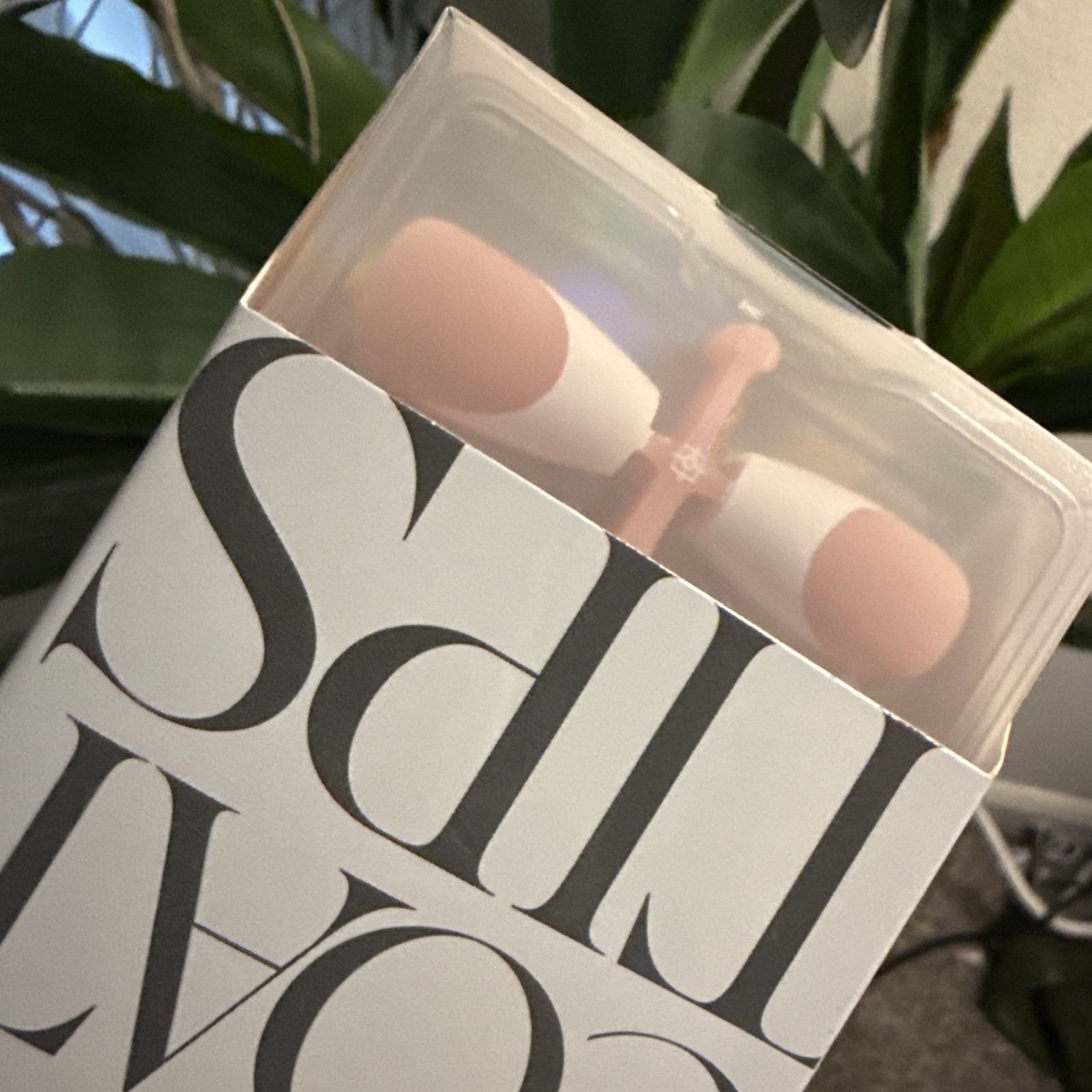 BTArtboxnails Soft Gel X-coat Tips French Tip pink glitter Press On Nails