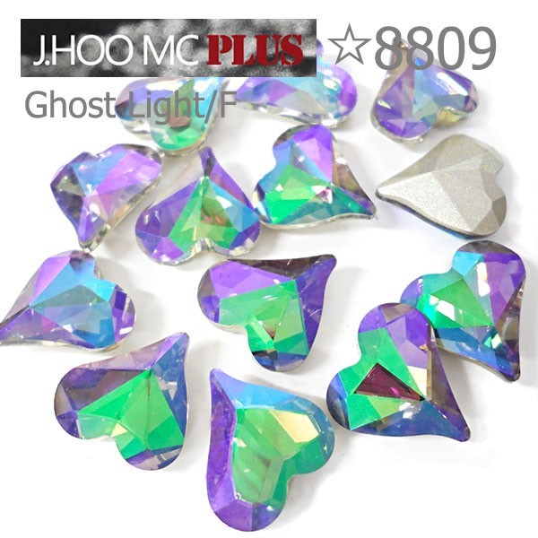 J.HOO Crystal 8809 Heart V-Cut Fancy Rhinestones 10x9mm Nail Art (4pcs)