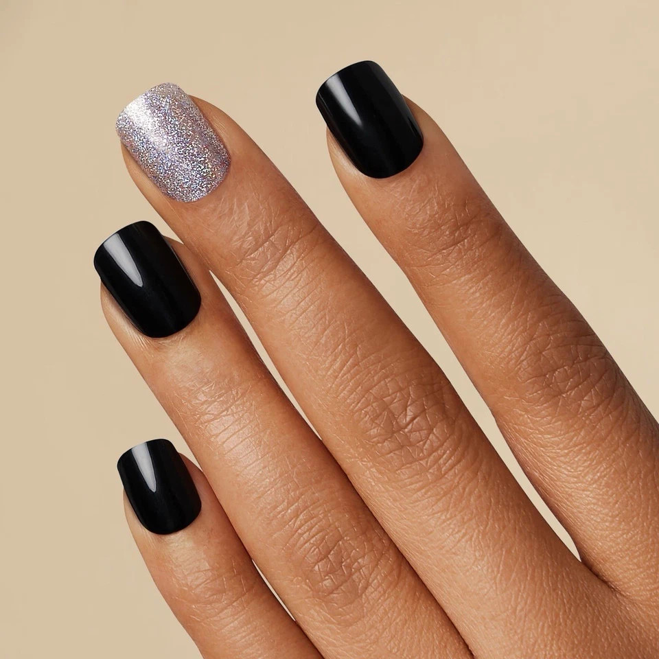 New Kleo Kolor Press-On Gel Nails 30-Pack~Midnight Lights Short Square