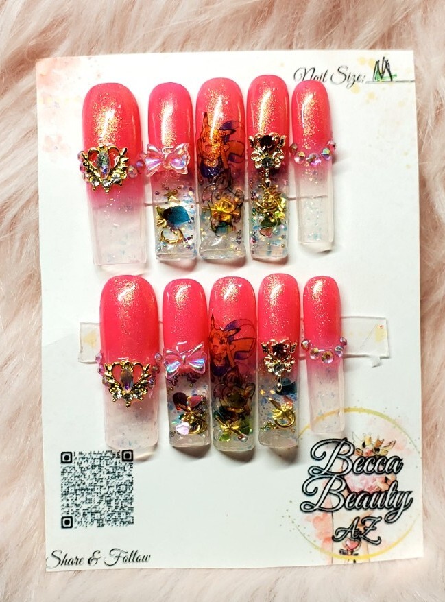 Sailor Moon Aquarium Press On Nails Handmade