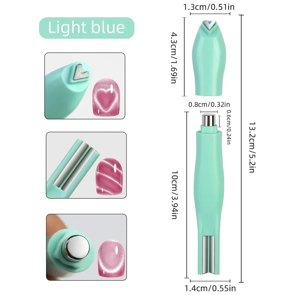 Cat Eye Nail Magnet Kit, 3-In-1 Magnet for Gel Polish with Dual-Ended Pen