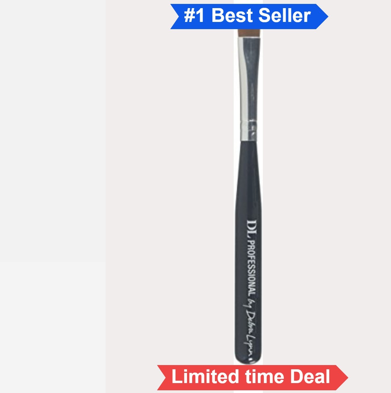 French Manicure Clean-Up Brush 4oz Smile Line Nail Art Tool White Plastic Handle
