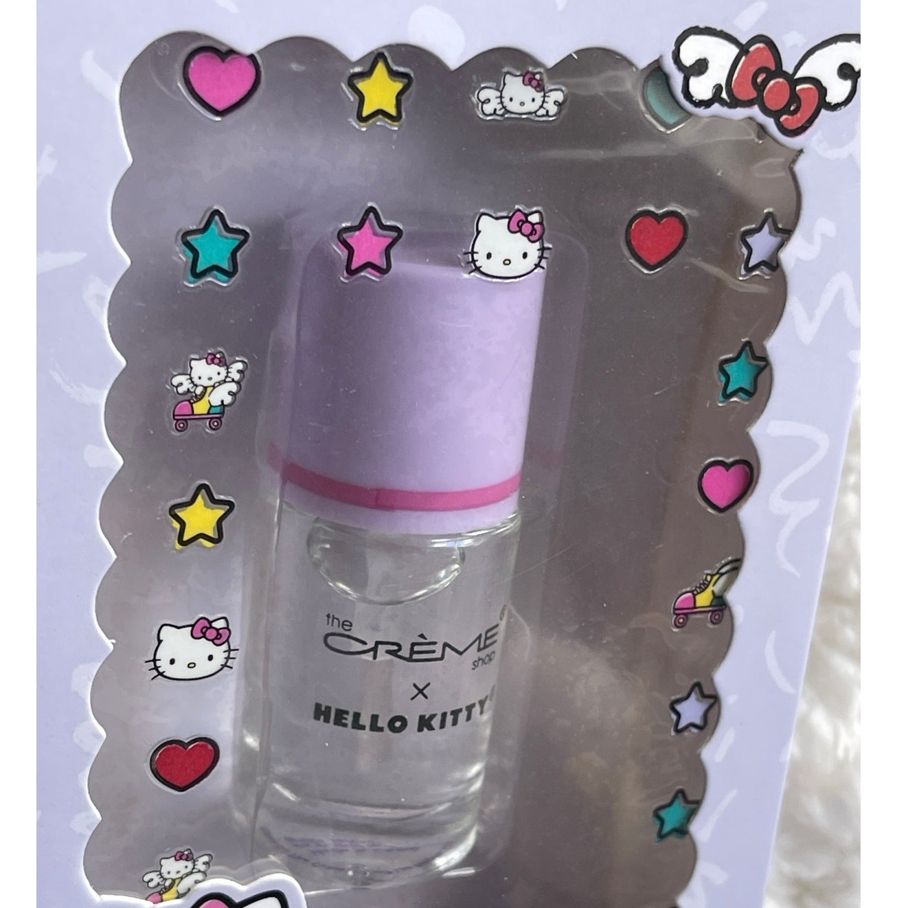 The Crème Shop x Hello Kitty 50 Nail Decals + Clear Polish Duo Set New