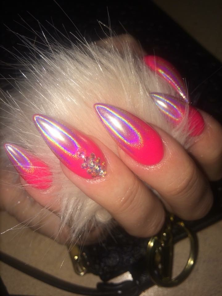 Unicorn Holographic Nail Powder Ultra Fine Chrome Rainbow Effect Pigment 15um UK