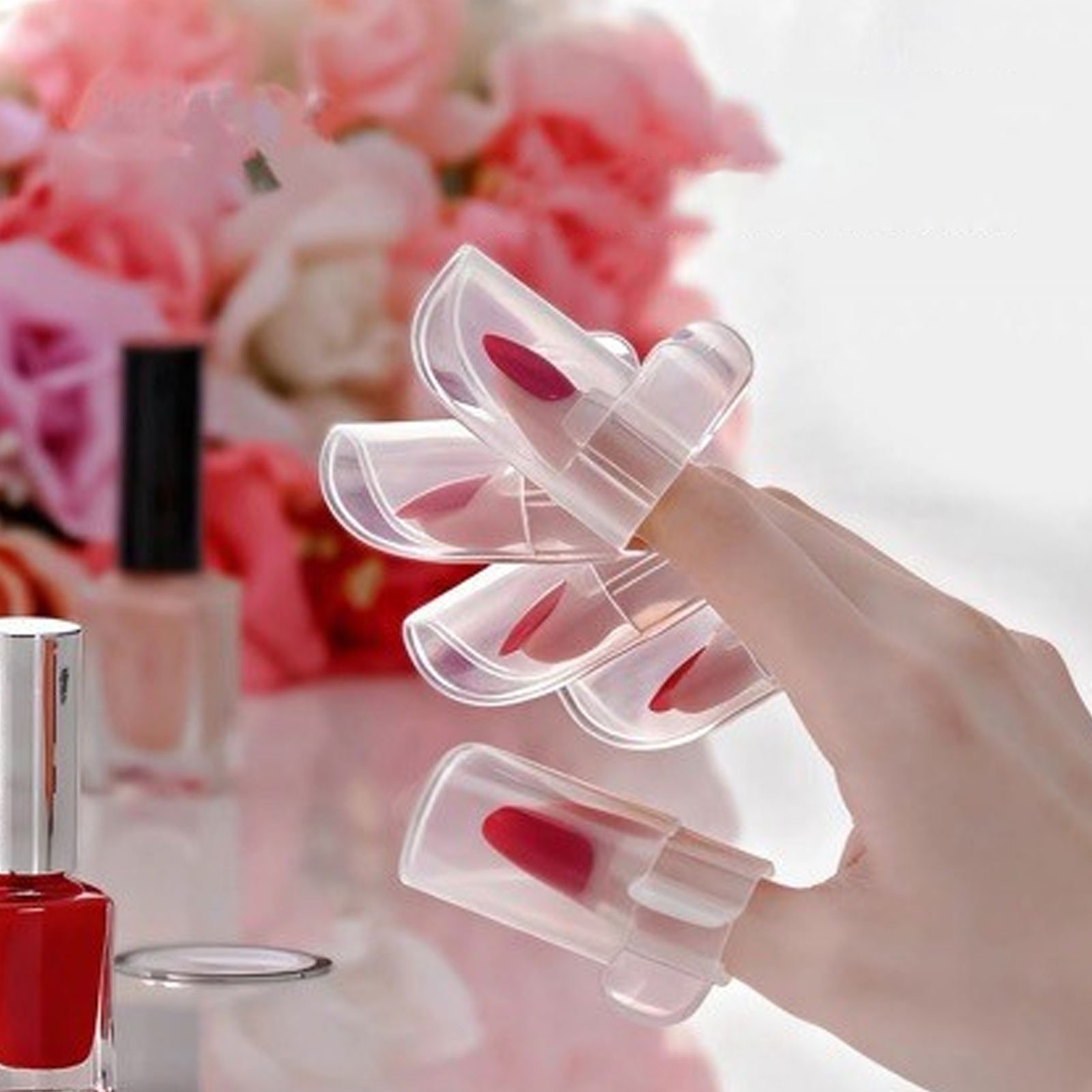 10 Nail Polish Protector Multi Sizes DIY Manicure Covers Easy To Use