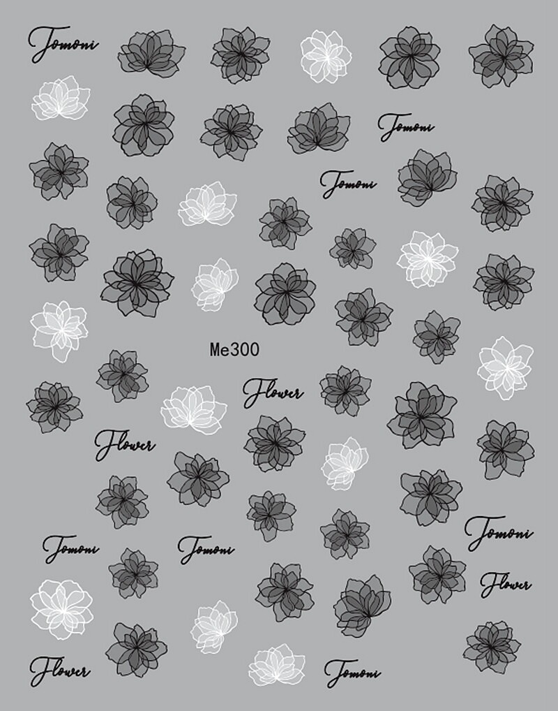 Floral Blossom Flower Nail Stickers Blossom Branches Flowers Leaf Nail Decals