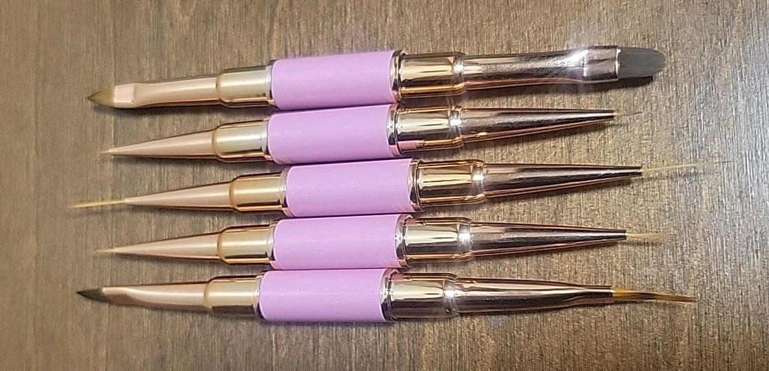 5 Piece Nail Art Brush Set