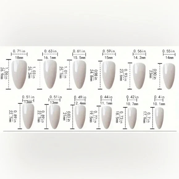 Easter 24pcs/set Rabbit Pattern Frosted Long Almond Nails NWT
