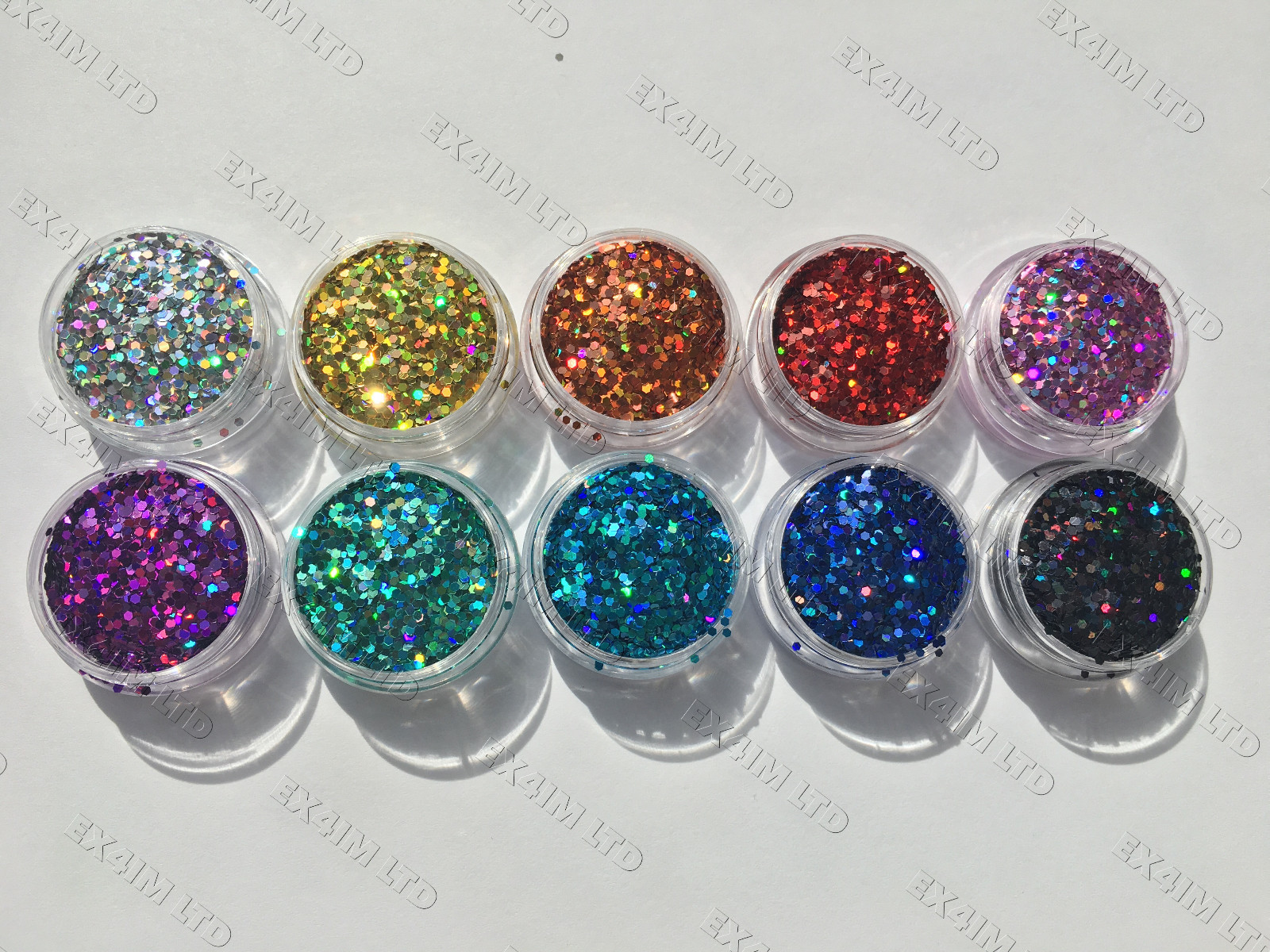 1mm HOLOGRAOHIC GLITTER FLAKES Sequins Paillette Sparkly Nail Art Hexagon 3D DIY