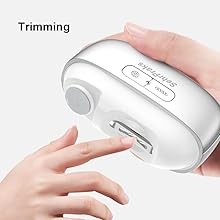 Electric Nail Clipper 3-in-1 with LED Light, Nail Trimming, Filing &