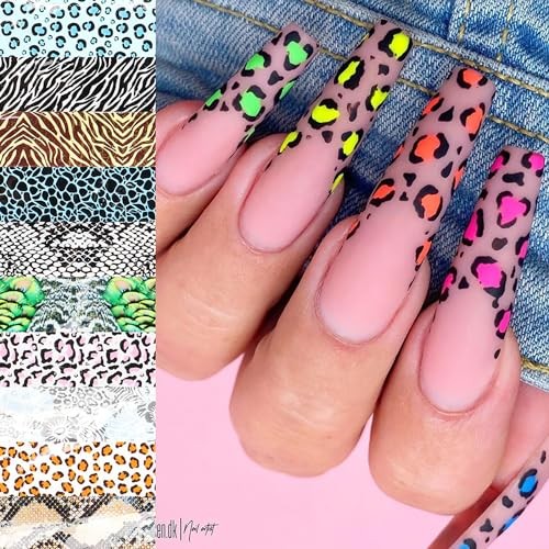 Leopard Print Nail Foil Holographic Foils Sheets Transfer Foil for Style 5