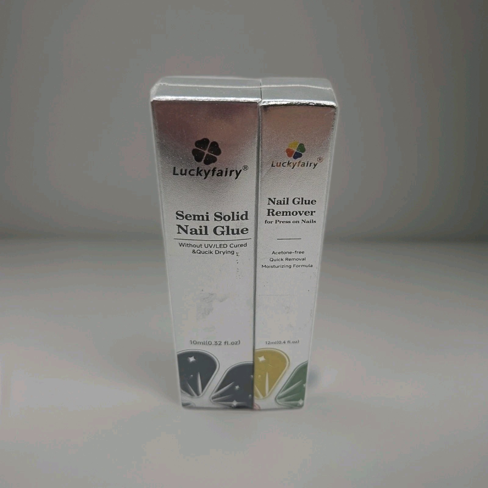 Luckyfairy Semi Solid Nail Glue/ Luckyfairy Nail Glue Remover for Press-On Nails