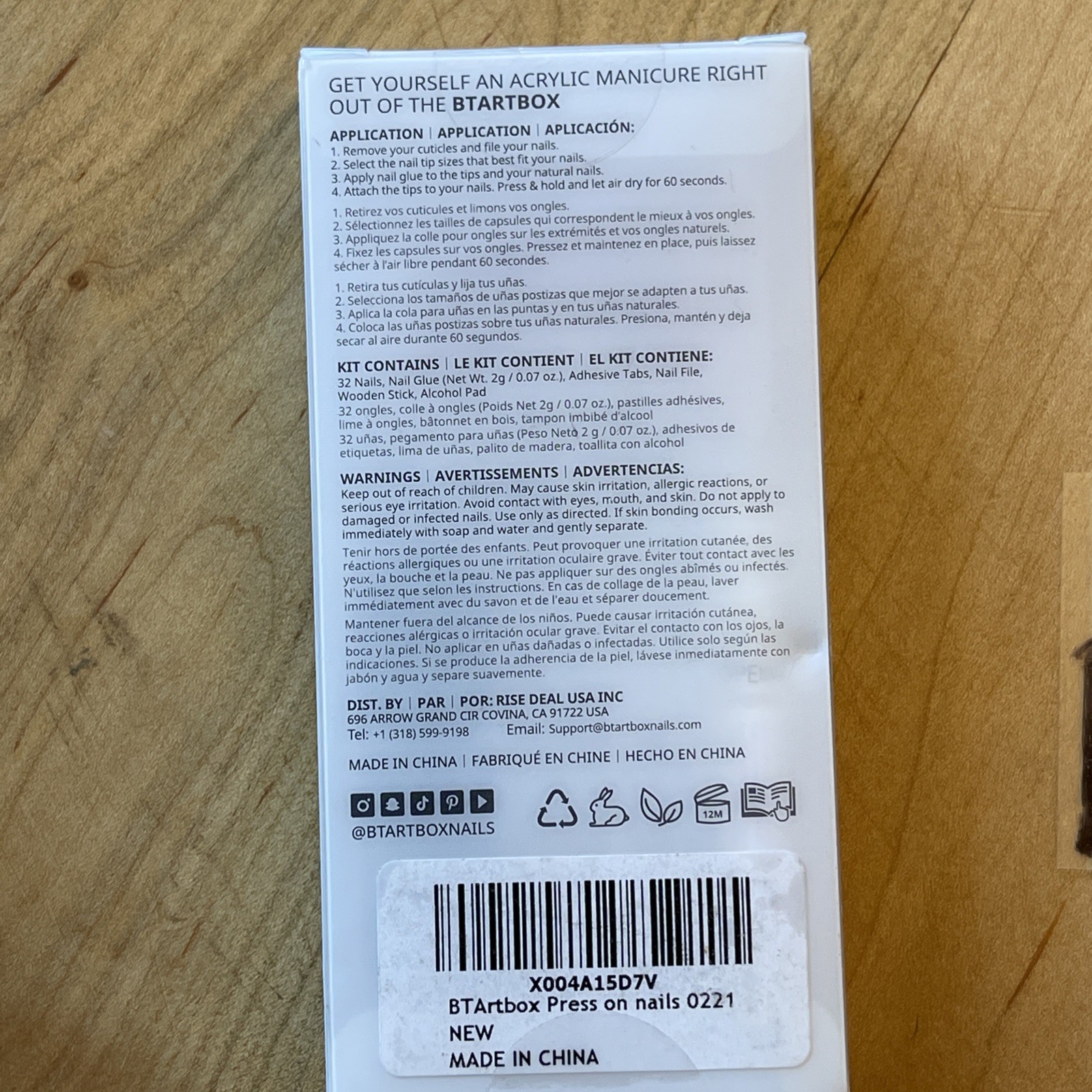 BTARTBOXNAILS X-Coat PRESS Nails 32 Nails And Glue 2-4 Weeks Of Wear NEW