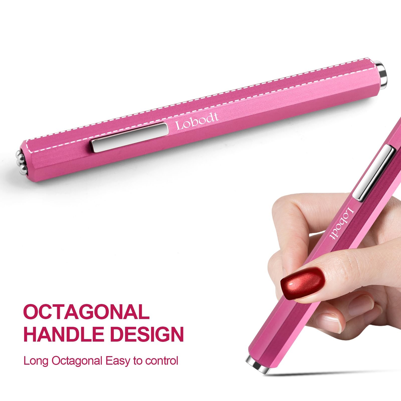 Lobodt Cat Eye Magnet for Nails, professional 3-in-1 nail magnet tool, octagonal