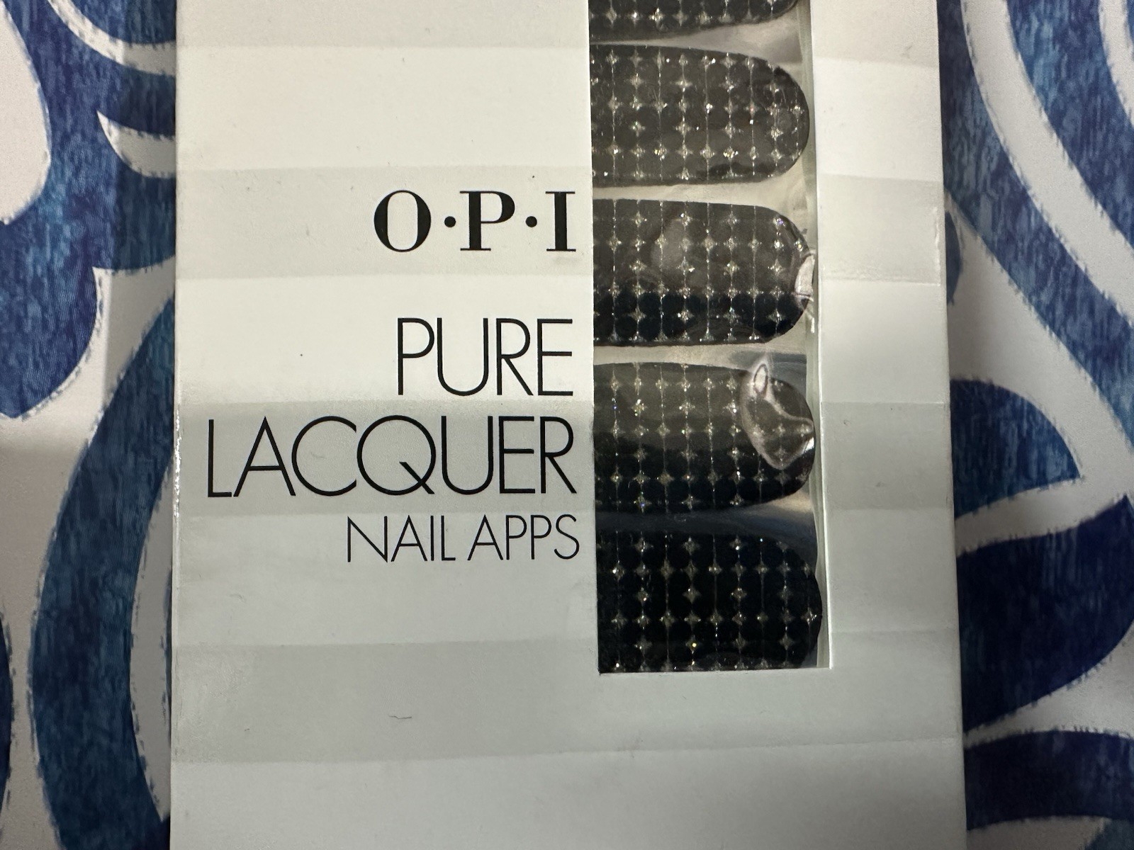 OPI Nail Apps -Pure Lacquer 16 x Pre Cut Strips-Self Adhesive SEQUINS ￼