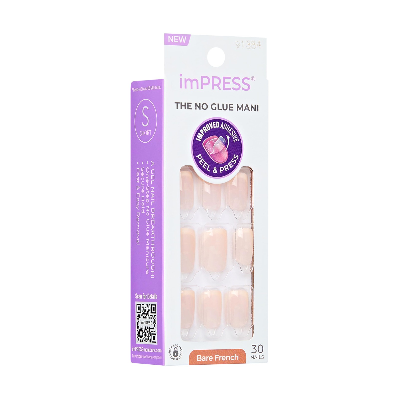 Kiss Impress No Glue Mani Press On Nails, 33 Count (Pack of 1), Genuine