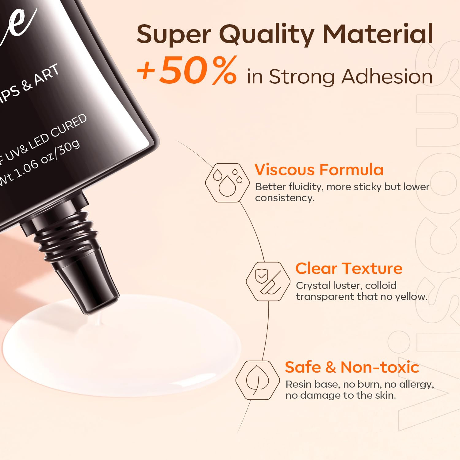 4-In-1 Rhinestone Glue – Super Strong for Press on Nails, Gems