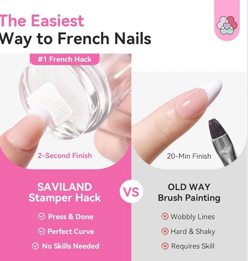 Saviland Nail Stamper Kit Professional Nail Art System