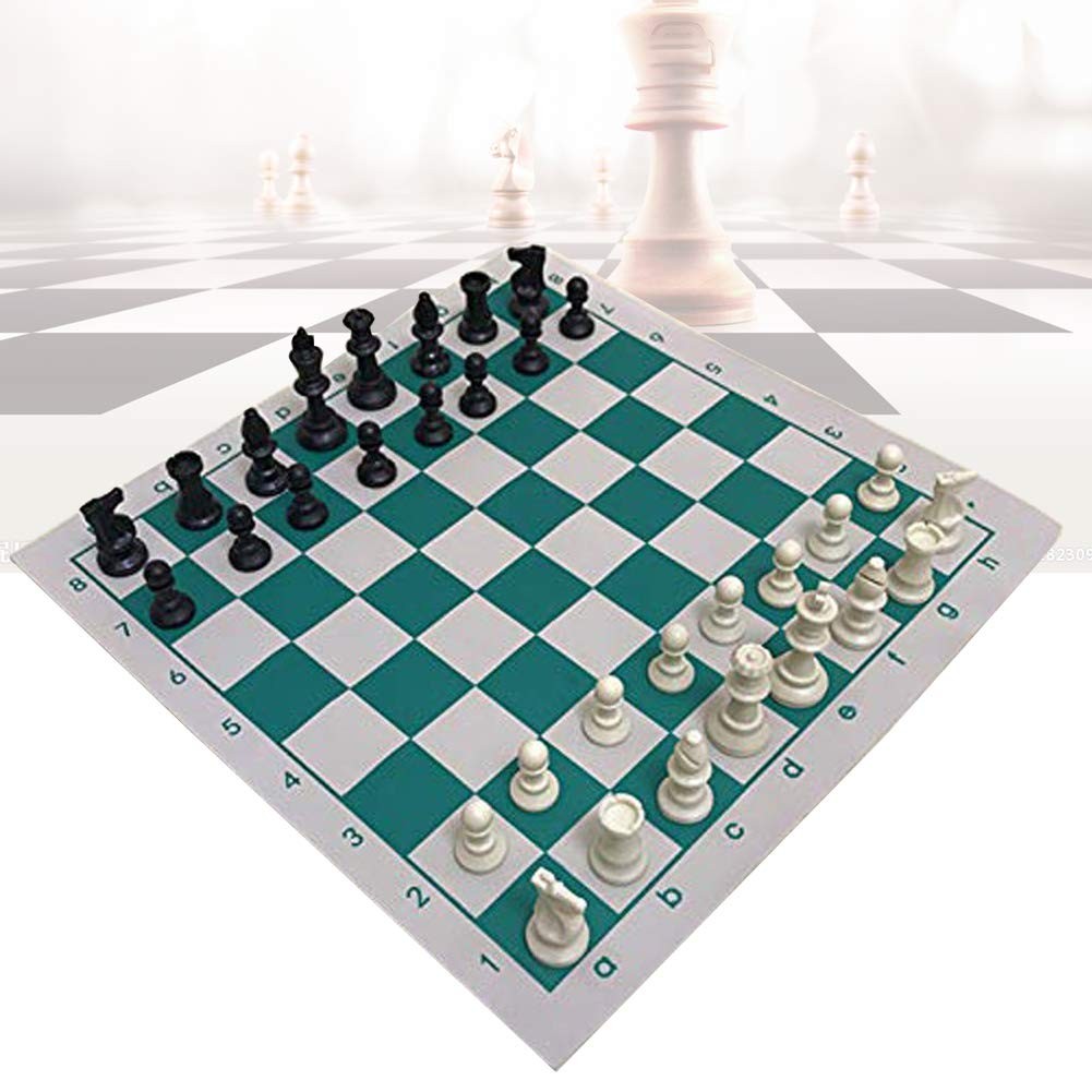 KASCLINO Tournament Chess Mat, PU Leather 34.5cm, As Picture Show