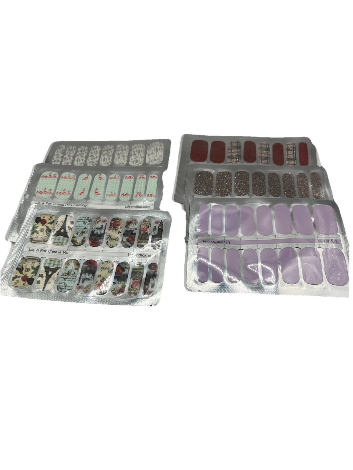 Set Of 6 Lilly And Fox Nail Wraps New In Package Variety