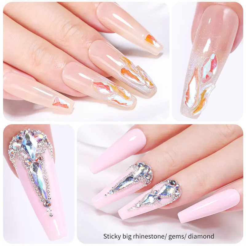 BORN PRETTY 10g Nail Rhinestone Adhesive Glue For Stick The Drill Tranparent
