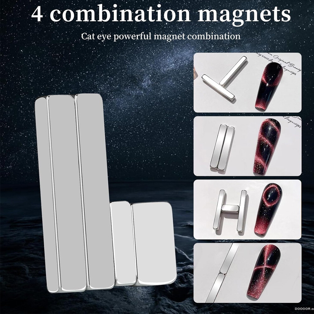 1set Nail Magnet Cat Eyes Nail Magnet Set for Manicure Double-head Stick DIY