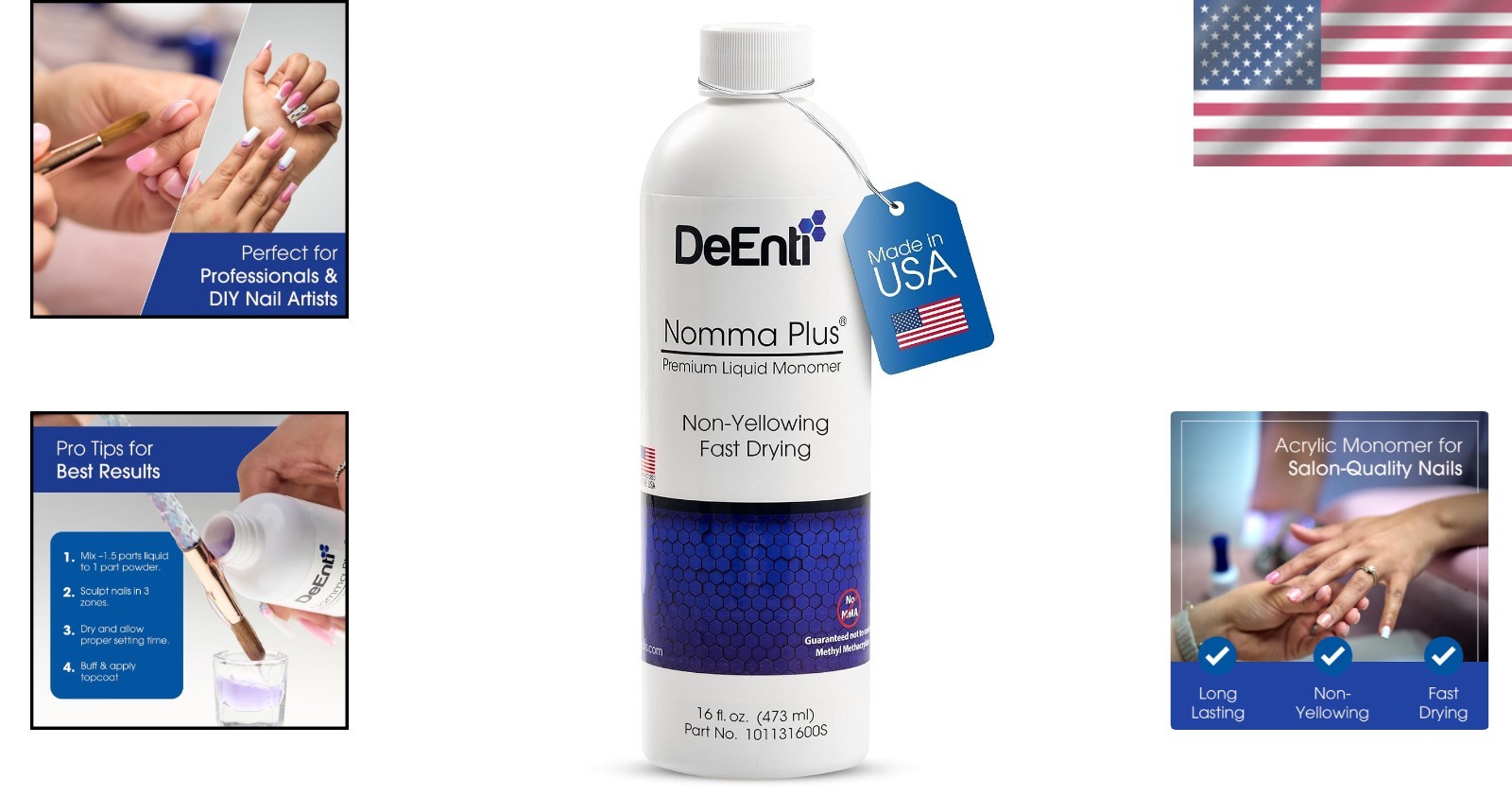 Nomma Plus Acrylic Monomer Liquid, EMA Nail Monomer 16oz