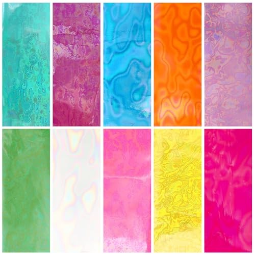 1 Box 10 Rolls Iridescent Nail Foil Sheets Holographic Nail Transfer Style 3