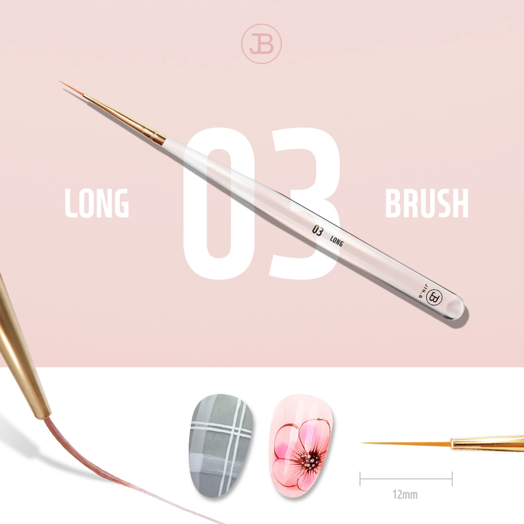 GRACIA JIN.B Ivy Nail Brush 7pcs Set with Case Liner Art Gel Brush Korea