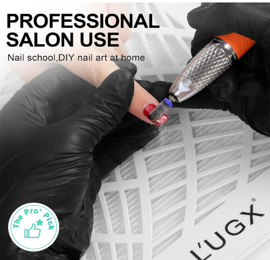Aspirador de polvo para uñas recargable, profesional con 2 filtros reutilizables