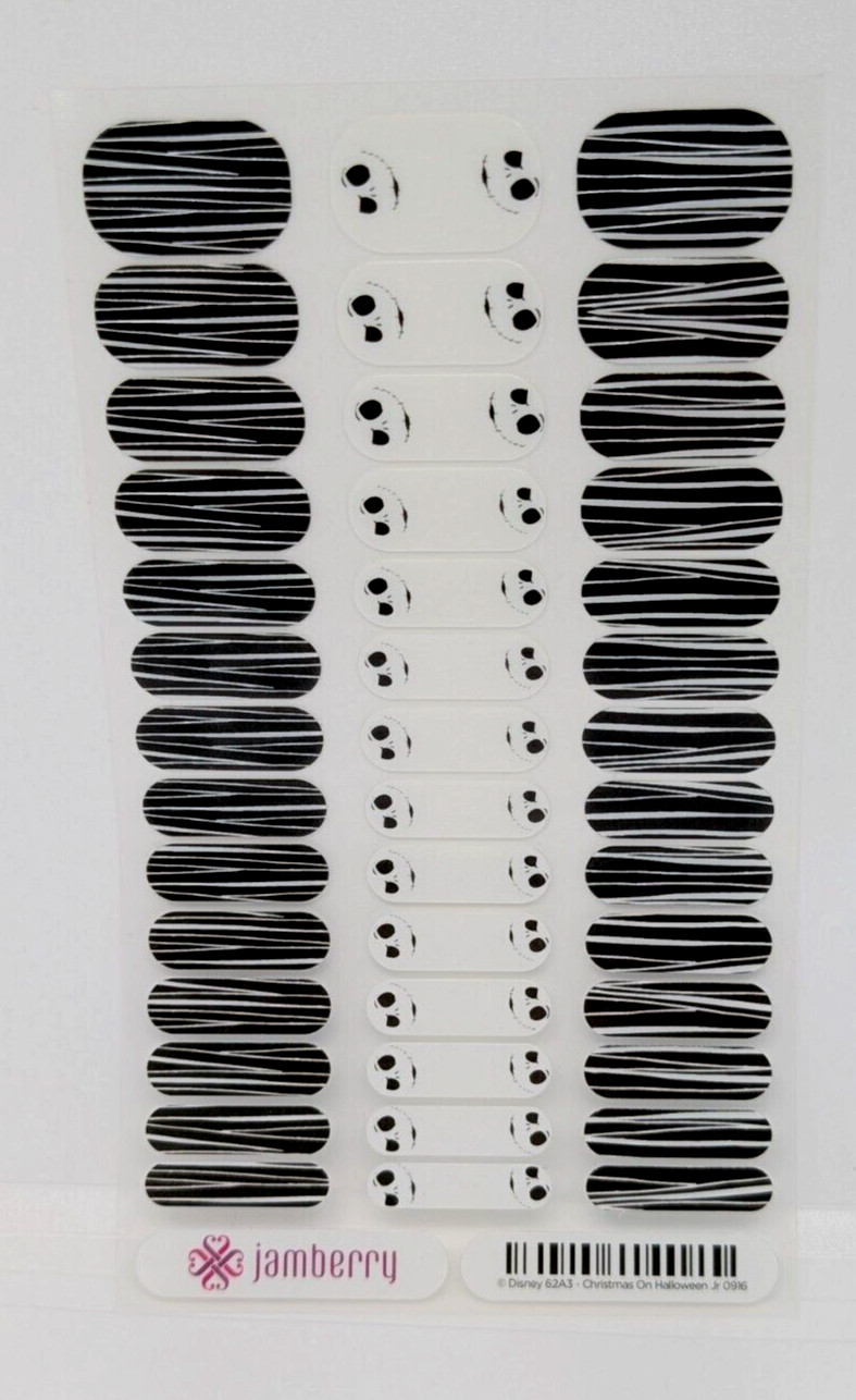 Jamberry Nail Wrap Nightmare Before Christmas Jack Skellington Disney Full Sheet
