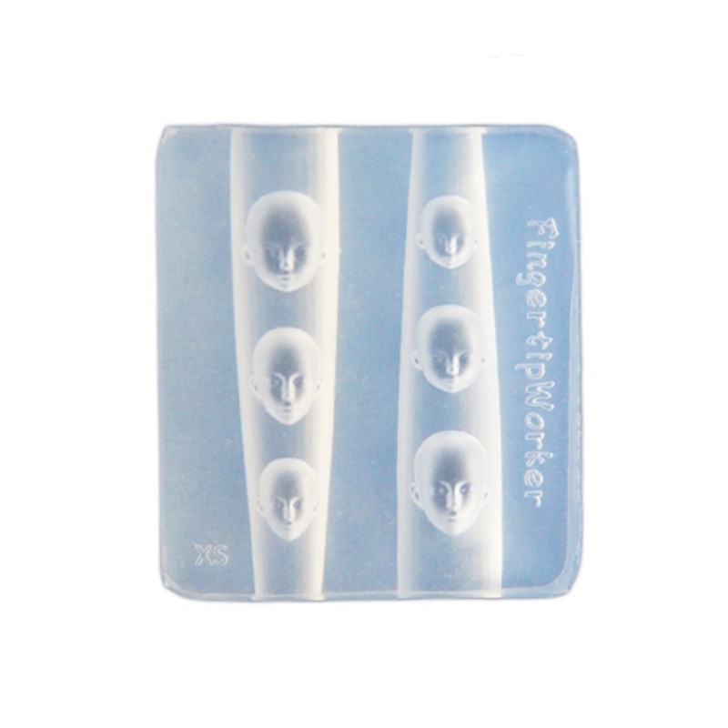 Flexible Nail Stamping Mold Doll Face Manicure Mould for Nail Art Enthusiasts