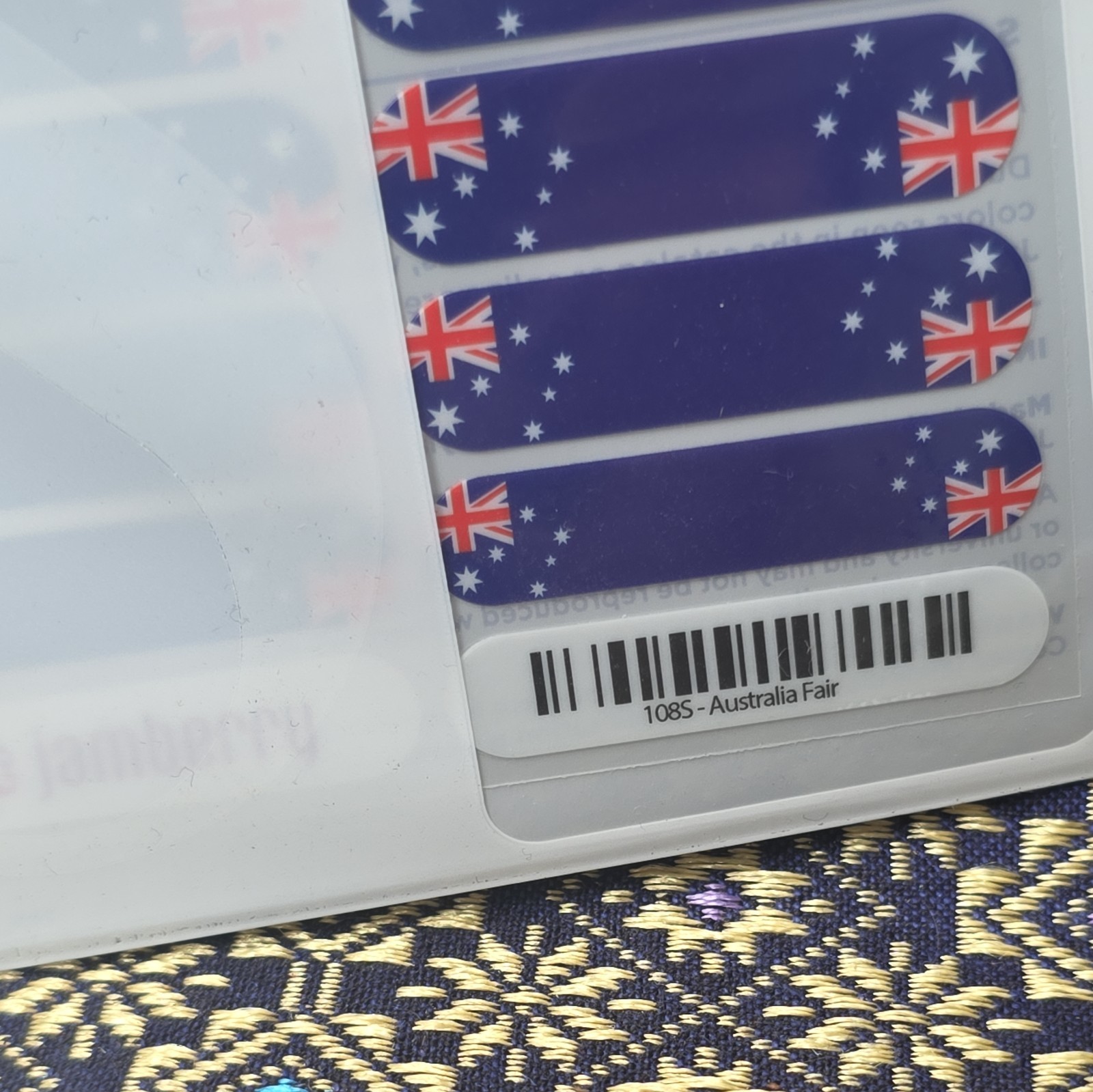 JAMBERRY AUSTRALIA FAIR Full Sheet NAIL WRAP AUSTRALIA DAY AUSTRALIAN FLAG