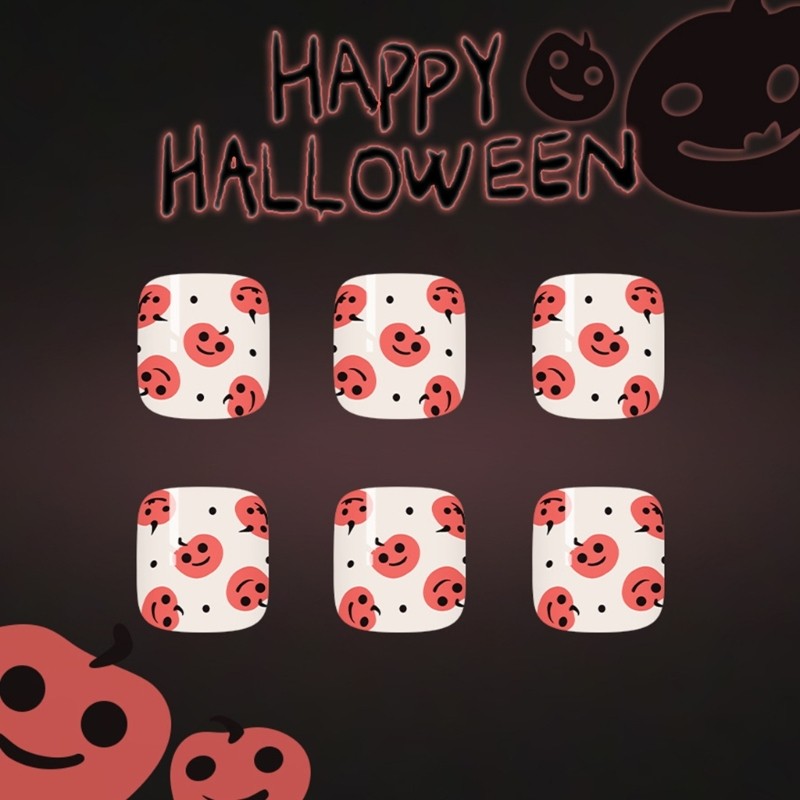 Pack Of 48 Long Wear Fake Nail Stickers Autumns Floral Theme No Damage To Nail