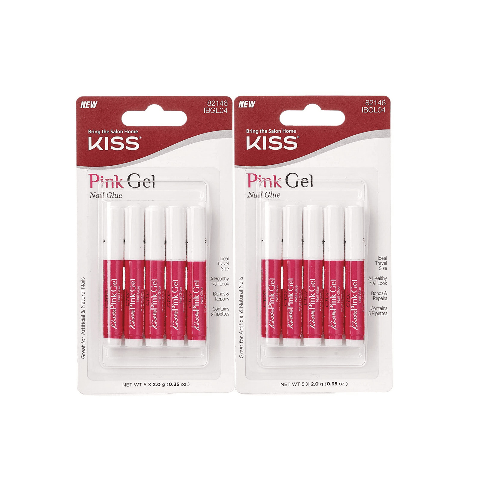 Pink Gel Nail Glue IBGL04 2 Pack please read Description